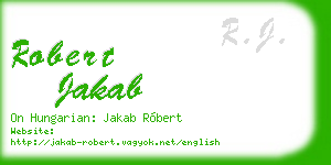 robert jakab business card